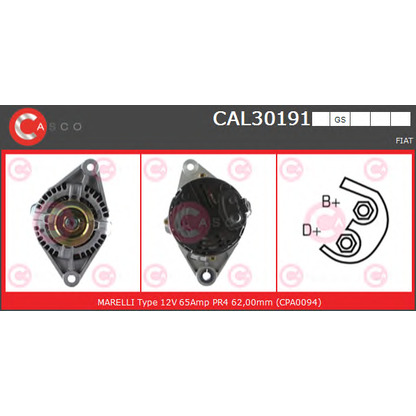 Zdjęcie Alternator CASCO CAL30191GS