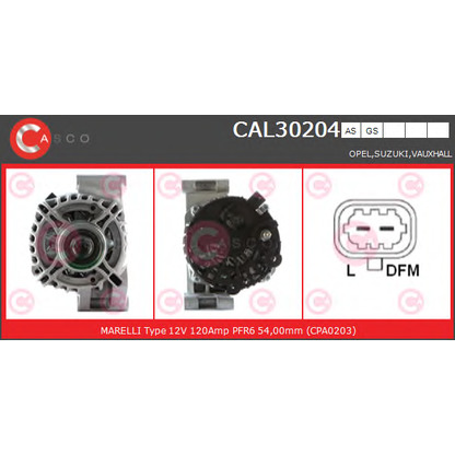 Foto Alternador CASCO CAL30204AS