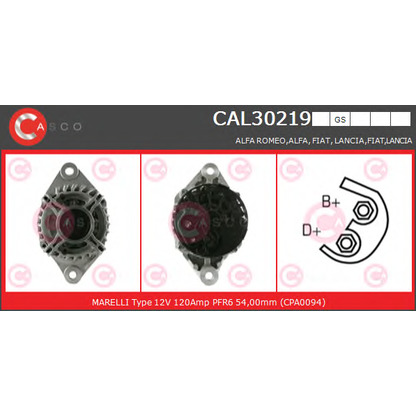 Zdjęcie Alternator CASCO CAL30219GS