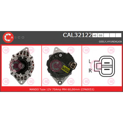 Foto Alternador CASCO CAL32122GS