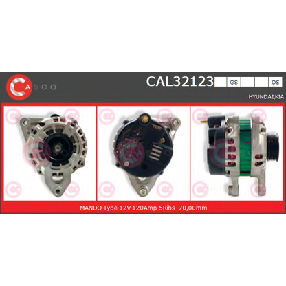 Foto Alternador CASCO CAL32123OS