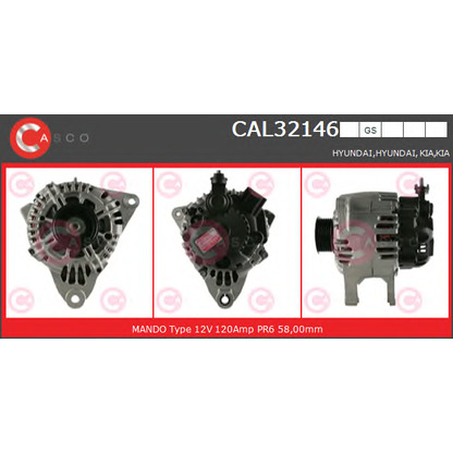 Zdjęcie Alternator CASCO CAL32146GS