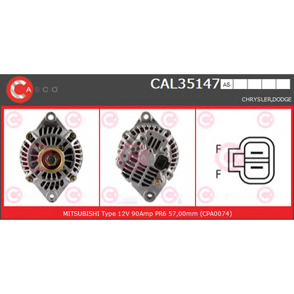 Zdjęcie Alternator CASCO CAL35147AS