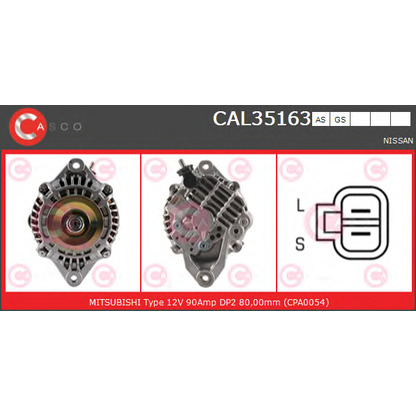 Foto Alternador CASCO CAL35163AS