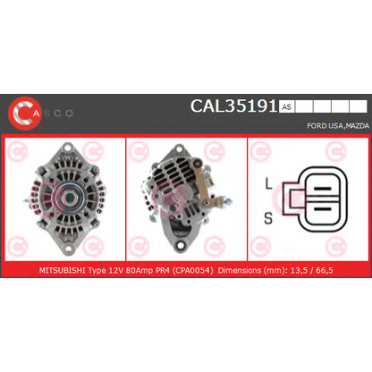 Zdjęcie Alternator CASCO CAL35191AS