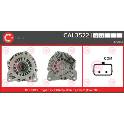 Foto Alternador CASCO CAL35221GS