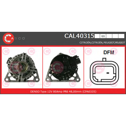 Zdjęcie Alternator CASCO CAL40315GS