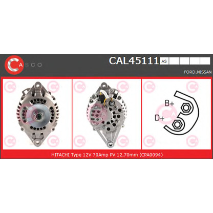 Foto Alternatore CASCO CAL45111AS