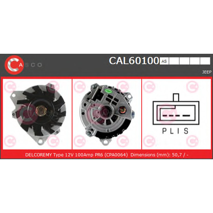 Foto Alternador CASCO CAL60100AS