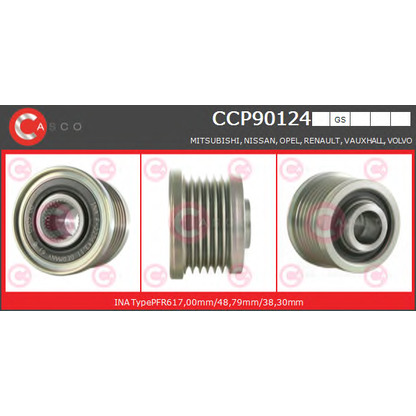 Photo Alternator Freewheel Clutch CASCO CCP90124GS