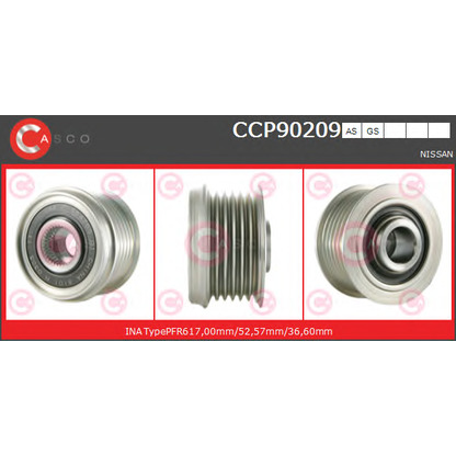 Foto Puleggia cinghia, Alternatore CASCO CCP90209GS