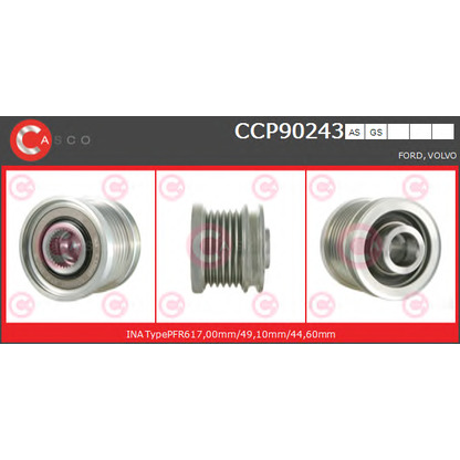 Zdjęcie Koło pasowe,  alternator CASCO CCP90243GS