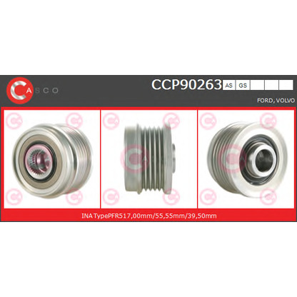 Zdjęcie Koło pasowe,  alternator CASCO CCP90263AS