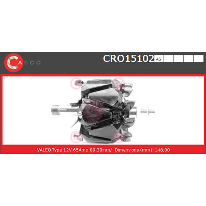 Foto Rotore, Alternatore CASCO CRO15102AS