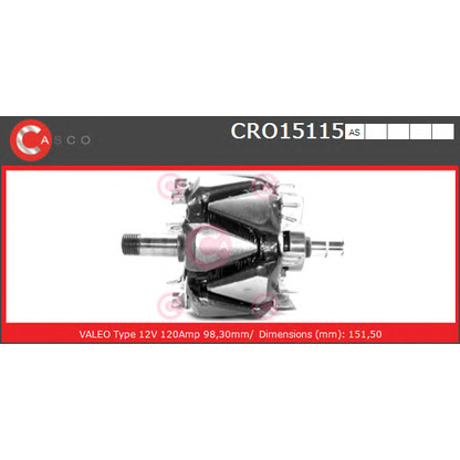 Photo Rotor, alternator CASCO CRO15115AS
