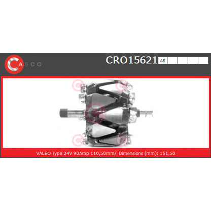 Foto Rotor, alternador CASCO CRO15621AS