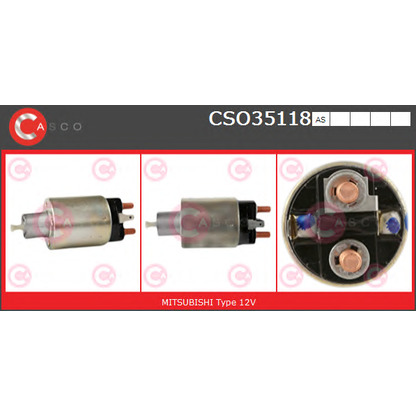 Photo Solenoid Switch, starter CASCO CSO35118AS