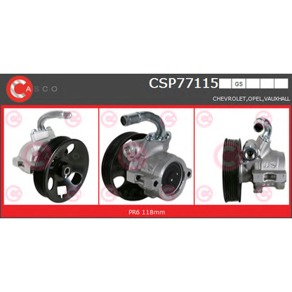 Photo Hydraulic Pump, steering system CASCO CSP77115GS