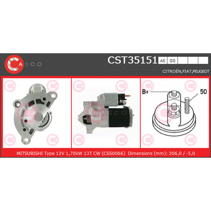 Foto Motor de arranque CASCO CST35151GS