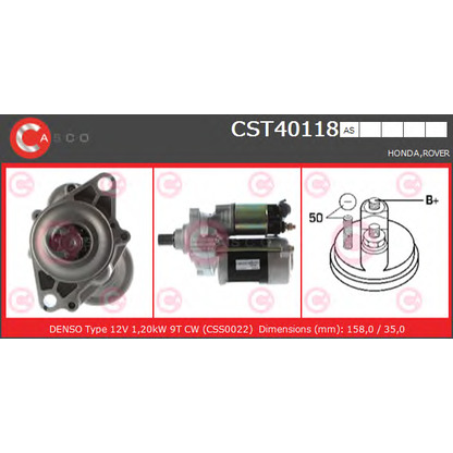 Foto Motor de arranque CASCO CST40118AS