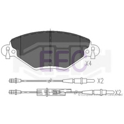 Фото Комплект тормозных колодок, дисковый тормоз EEC BRP1259