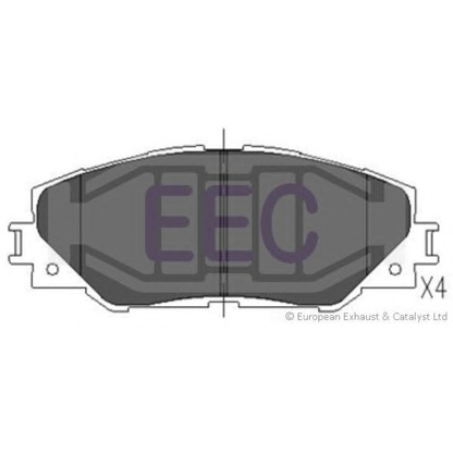 Photo Kit de plaquettes de frein, frein à disque EEC BRP1592