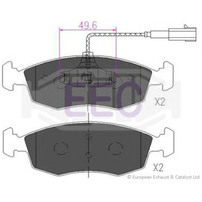 Foto Kit pastiglie freno, Freno a disco EEC BRP1845