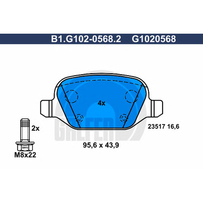 Foto Kit pastiglie freno, Freno a disco GALFER B1G10205682