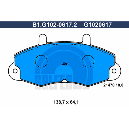 Photo Brake Pad Set, disc brake GALFER B1G10206172