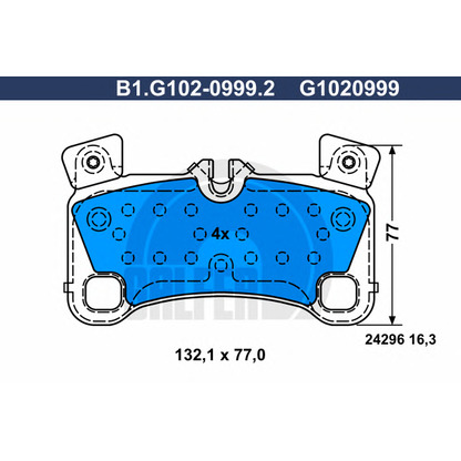 Foto Kit pastiglie freno, Freno a disco GALFER B1G10209992