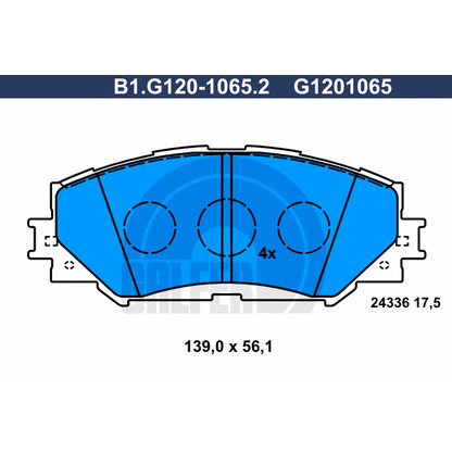 Foto Kit pastiglie freno, Freno a disco GALFER B1G12010652