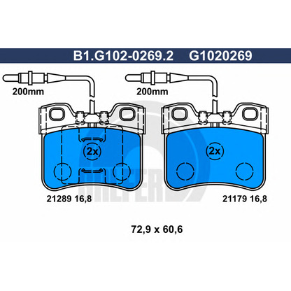 Photo Brake Pad Set, disc brake GALFER B1G10202692