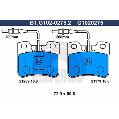 Foto Kit pastiglie freno, Freno a disco GALFER B1G10202752