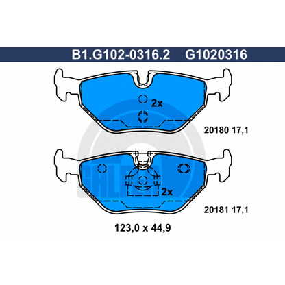 Foto Kit pastiglie freno, Freno a disco GALFER B1G10203162