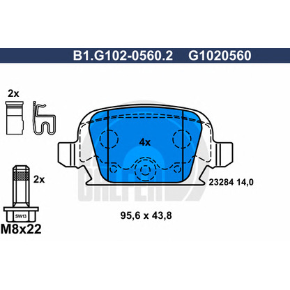 Foto Kit pastiglie freno, Freno a disco GALFER B1G10205602