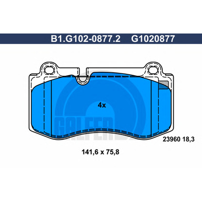 Foto Juego de pastillas de freno GALFER B1G10208772