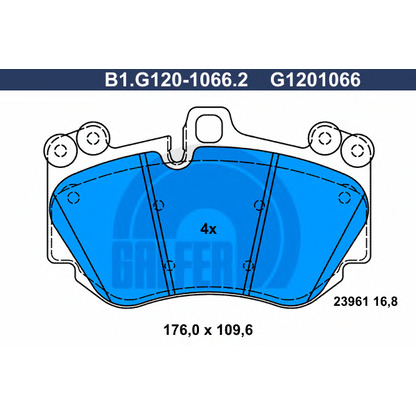 Photo Brake Pad Set, disc brake GALFER B1G12010662