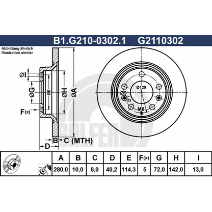 Photo Brake Disc GALFER B1G21003021