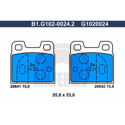 Foto Juego de pastillas de freno GALFER B1G10200242