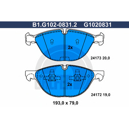 Foto Kit pastiglie freno, Freno a disco GALFER B1G10208312