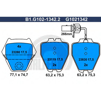 Foto Kit pastiglie freno, Freno a disco GALFER B1G10213422