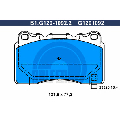 Photo Brake Pad Set, disc brake GALFER B1G12010922