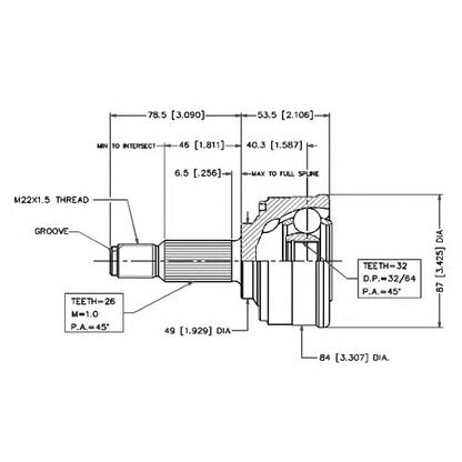 Photo Joint Kit, drive shaft VEMA 18276