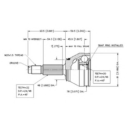 Photo Joint Kit, drive shaft VEMA 18401