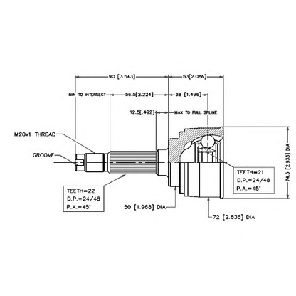 Photo Joint Kit, drive shaft VEMA 18518