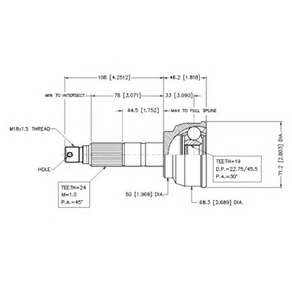 Photo Jeu de joints, arbre de transmission VEMA 18539