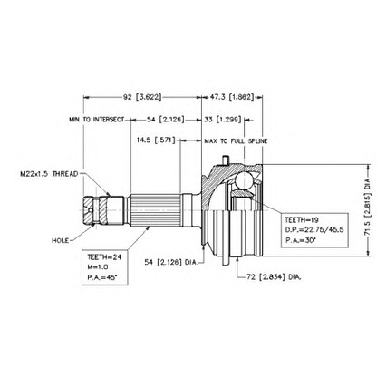 Photo Jeu de joints, arbre de transmission VEMA 18540