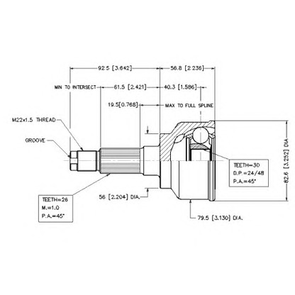 Photo Jeu de joints, arbre de transmission VEMA 18555