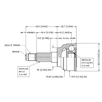 Photo Jeu de joints, arbre de transmission VEMA 18566