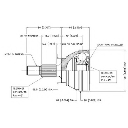 Photo Jeu de joints, arbre de transmission VEMA 18568